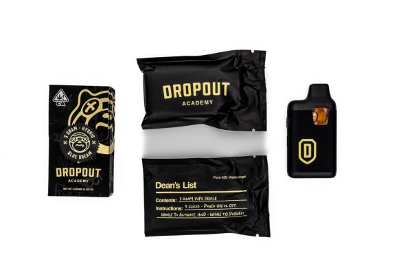 DROPOUT ACADEMY – DISPOSABLE RECHARGEABLE VAPE CART – DIAMOND ROSIN – 3GM (3000MG