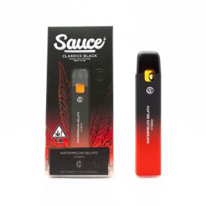 SAUCE – CLASSICS BLACK – DISPOSABLE RECHARGEABLE VAPE CART – 1.5G (1500MG)