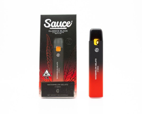 SAUCE – CLASSICS BLACK – DISPOSABLE RECHARGEABLE VAPE CART – 1.5G (1500MG)