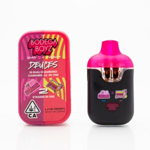 BODEGA BOYZ – DISPOSABLE RECHARGEABLE VAPE CART – DUAL CHAMBERED LIVE RESIN CART – 1G (1000MG)