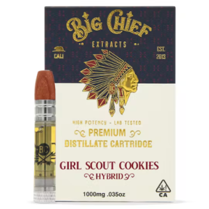 Big Chief THC Cartridge 1G – Girl Scout Cookies (GSC)