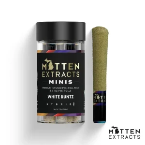 Mitten Extracts | White Runtz Infused Pre-Rolls | 5pk | 2.5g