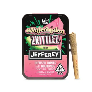 West Coast Cure | Watermelon Zkittlez – Jefferey Infused Joint .65g 5 Pack $24.99